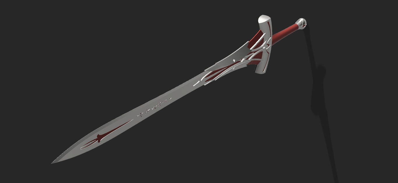 Mordred Sword Clarent - 3D print files (STL)