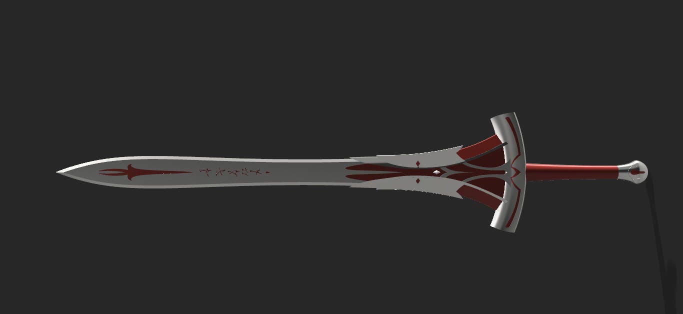 Mordred Sword Clarent - 3D print files (STL)