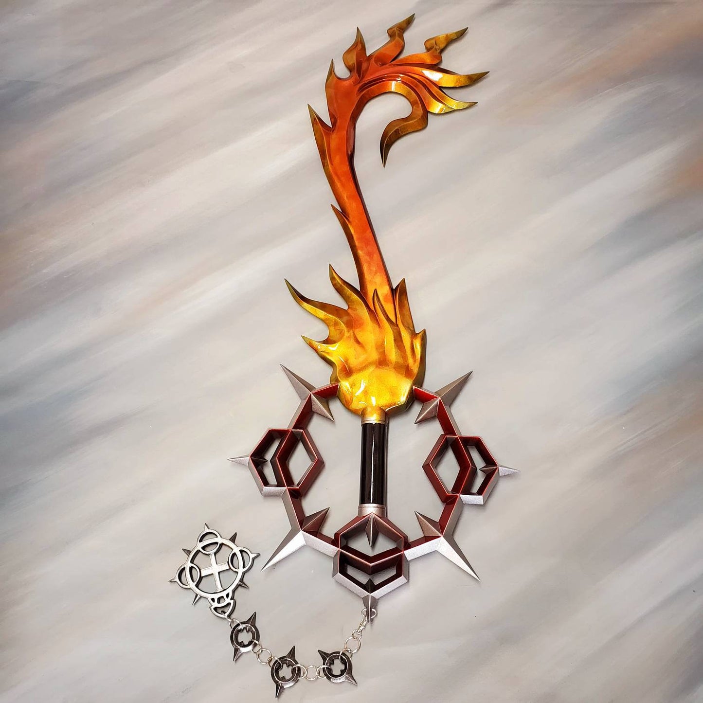 Axel's Flame Liberator Keyblade - Finished cosplay prop.